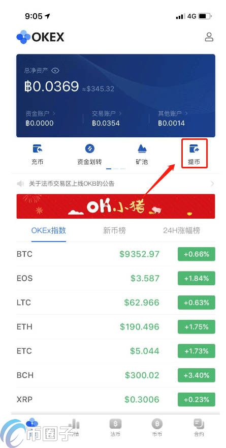 欧易交易所的币怎么转到钱包？