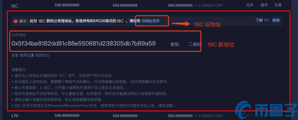 什么是18C换链？火币网18C如何充币？