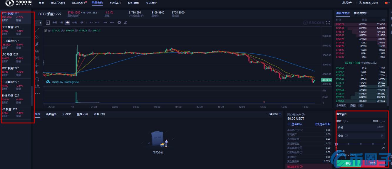 58COIN交易所季度合约如何进行资金划转？Web端资金划转操作指南 