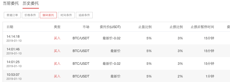 gate.io交易平台循环委托订单如何设置？