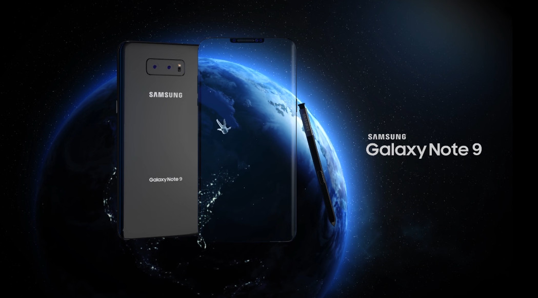 三星Note9概念图：95％屏占比配屏幕指纹 颜值更进一步